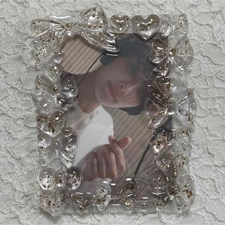 硬質ケース レジンデコ トレカケース ハンドメイド クリア ゴールド ラメ