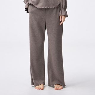 GU ブラッシュドリブイージーパンツ XXL