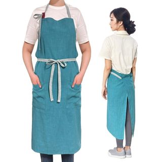[ASTRALA] エプロン レディース リネン おしゃれ 北欧風 カフェ風 無
