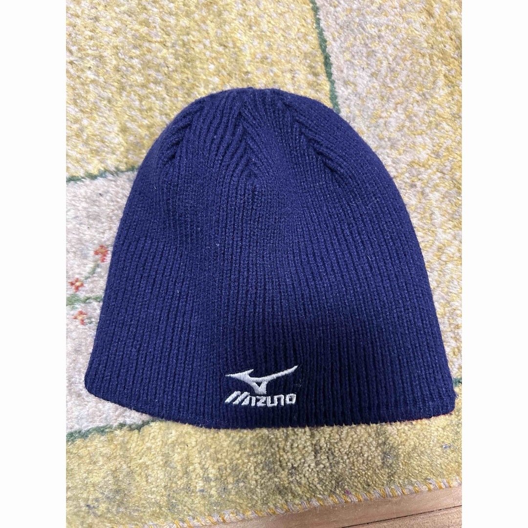 MIZUNO(ミズノ)のMIZUNO ミズノ ニット帽 ネイビー スポーツ　小学生　キッズ　ブレスサーモ キッズ/ベビー/マタニティのこども用ファッション小物(帽子)の商品写真
