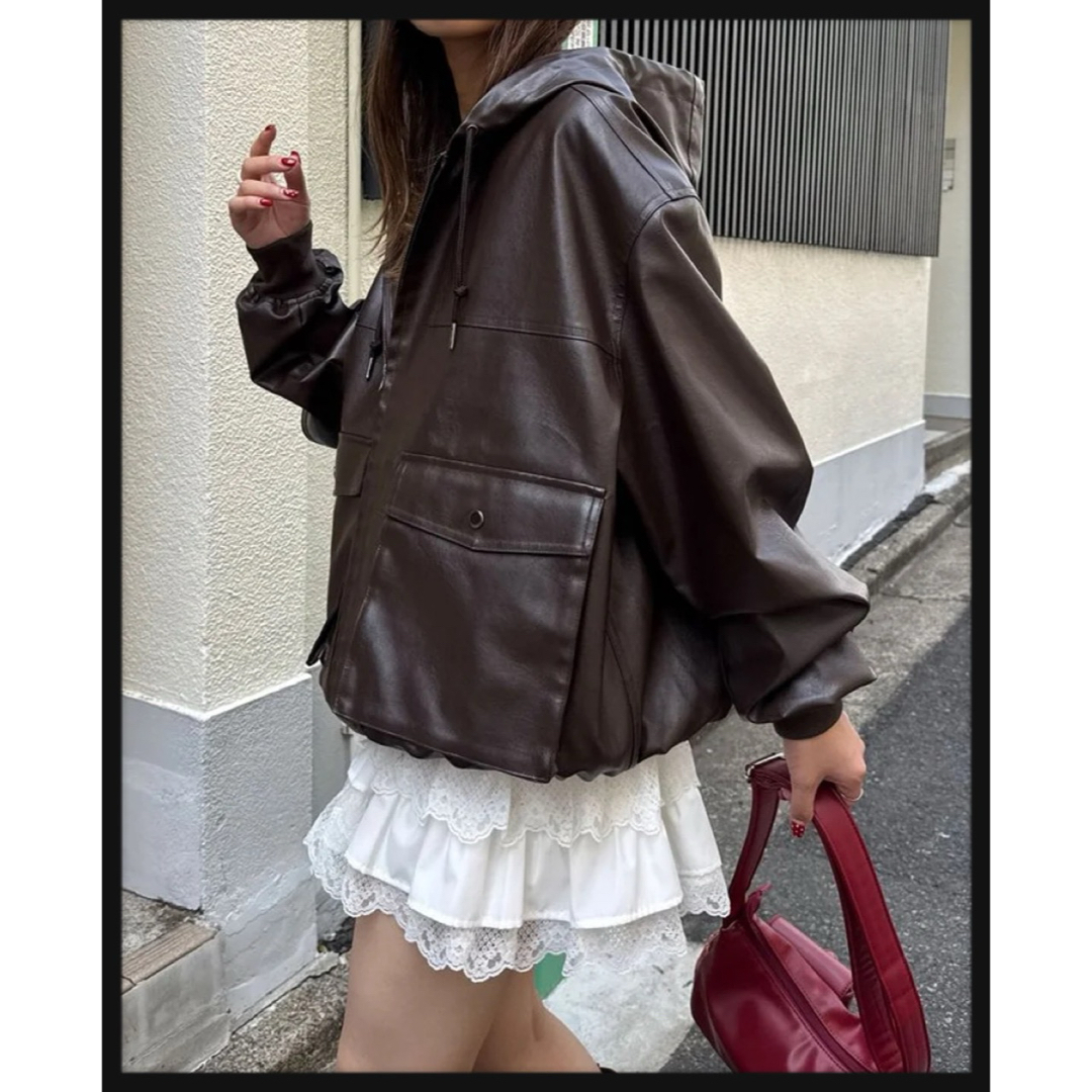 Ciaopanic(チャオパニック)のCiaopanic アクティブレザーパーカー レディースのジャケット/アウター(ブルゾン)の商品写真