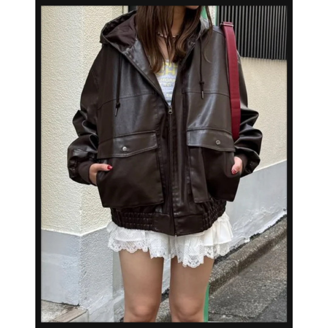 Ciaopanic(チャオパニック)のCiaopanic アクティブレザーパーカー レディースのジャケット/アウター(ブルゾン)の商品写真