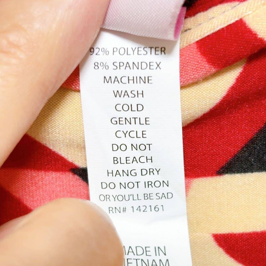 7-2 LuLaRoe ハート スパッツ ワンサイズ 柄物 派手 レギンス 赤 レディースのパンツ(スキニーパンツ)の商品写真