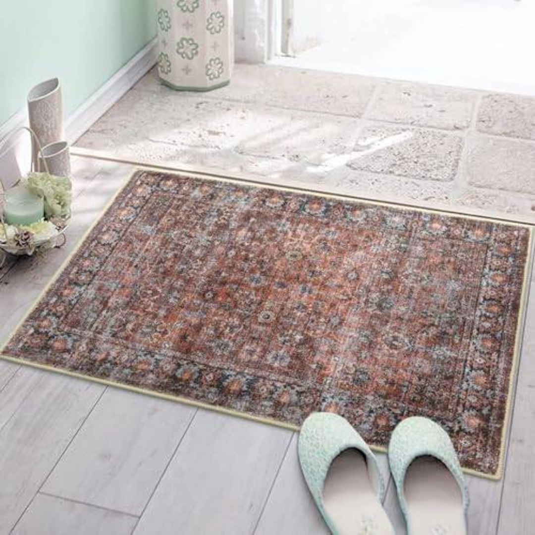 【特価セール】HAOCOO 玄関マット 室内 洗える ペルシャ風 50х80cm インテリア/住まい/日用品のラグ/カーペット/マット(ラグ)の商品写真