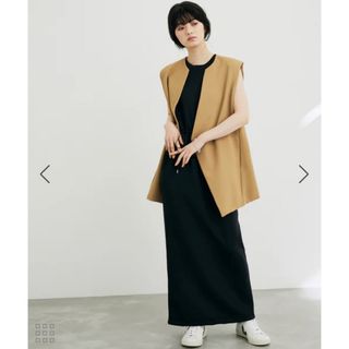 値下げ！ADAM ET ROPE'☆ダンボールドロストワンピース ブラック