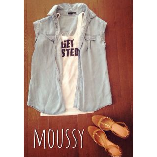 マウジー(moussy)のmoussy♡デニムSH(シャツ/ブラウス(半袖/袖なし))