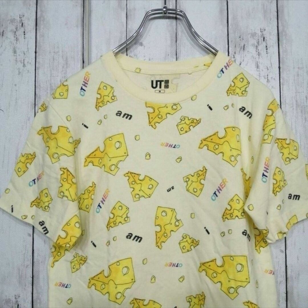 UNIQLO(ユニクロ)のUNIQLO ユニクロ メンズ クルーネック Tシャツ 半袖 チーズ M 19 メンズのトップス(Tシャツ/カットソー(半袖/袖なし))の商品写真