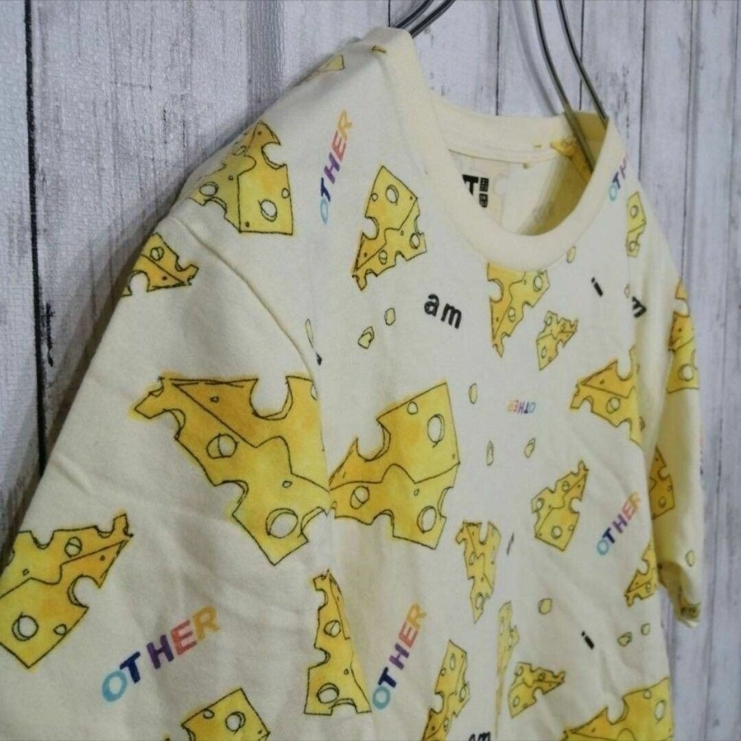UNIQLO(ユニクロ)のUNIQLO ユニクロ メンズ クルーネック Tシャツ 半袖 チーズ M 19 メンズのトップス(Tシャツ/カットソー(半袖/袖なし))の商品写真