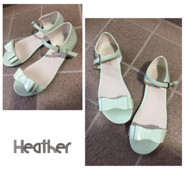 heather(ヘザー)のheather＊エナメルリボンサンダル レディースの靴/シューズ(サンダル)の商品写真