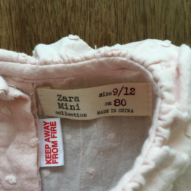 ZARA KIDS(ザラキッズ)のzaramini ピンクブラウス ロンパース キッズ/ベビー/マタニティのベビー服(~85cm)(シャツ/カットソー)の商品写真