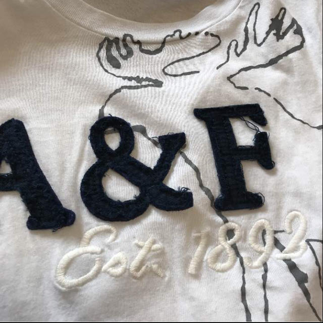 Abercrombie&Fitch(アバクロンビーアンドフィッチ)のアバクロ Tシャツ ワッペン 刺繍 レディースのトップス(Tシャツ(半袖/袖なし))の商品写真