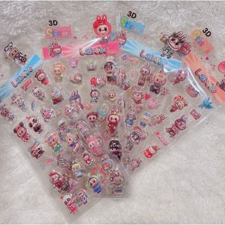 ラブブ ボンボンドロップ 風 シール 立体ステッカー