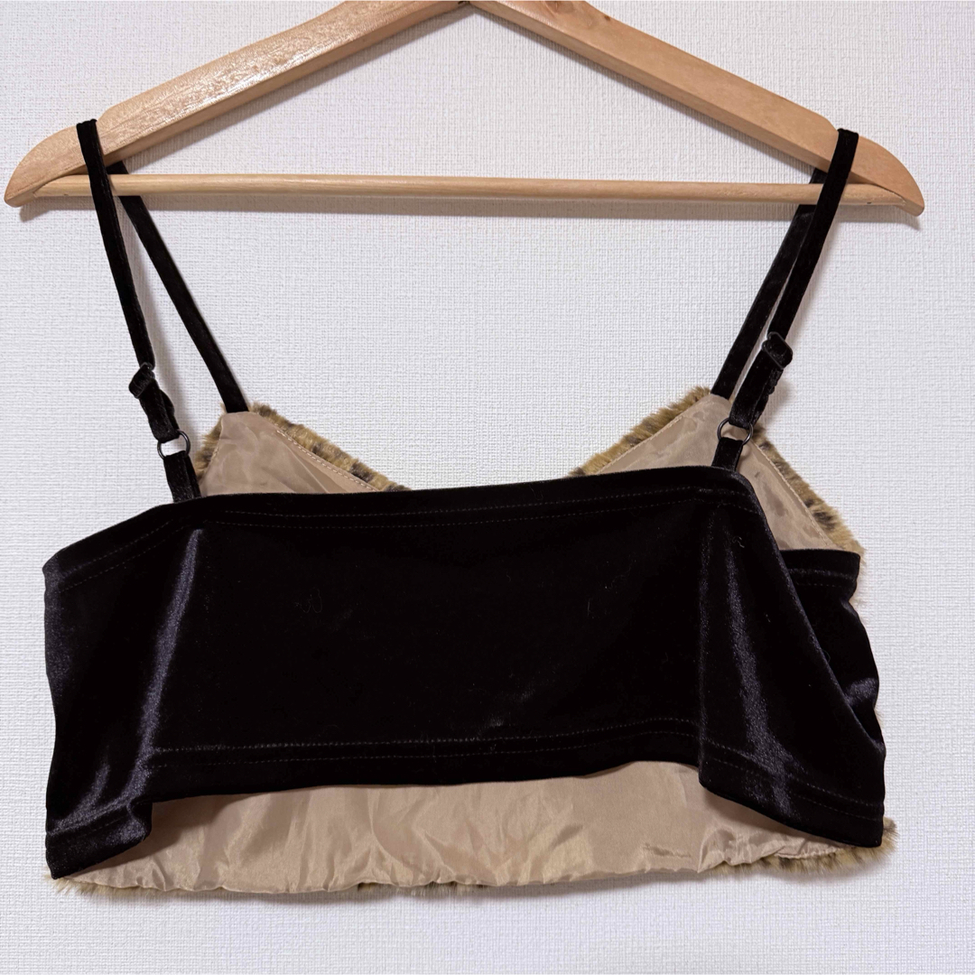 one spo(ワンスポ)の【未使用に近い】レオパード柄 ファーミニ スカート&ビスチェ_セット レディースのレディース その他(セット/コーデ)の商品写真