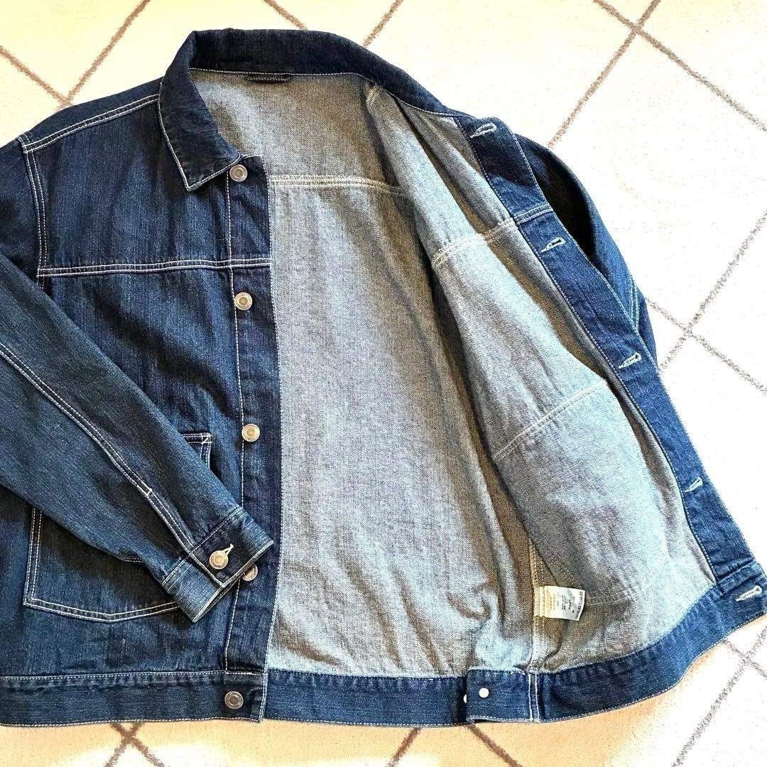 美品！濃紺 デニムジャケット トラッカージャケット メンズのジャケット/アウター(Gジャン/デニムジャケット)の商品写真