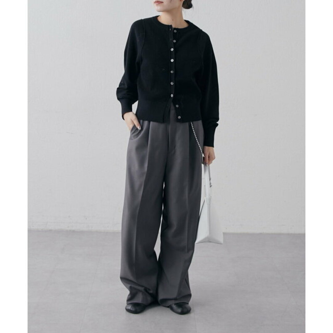 PAL GROUP OUTLET(パルグループアウトレット)の【グレー】【38】【Lui's】後ろ切替チェーン付きスラックスパンツ レディースのパンツ(その他)の商品写真