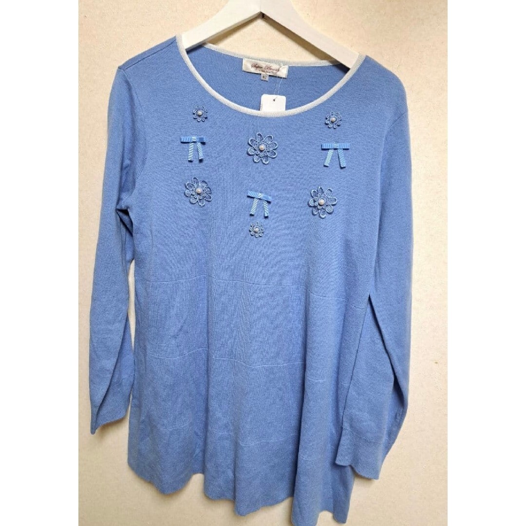 L新品定価17600円スーパービューティーパールきれいめニットチュニック42掲載 レディースのトップス(ニット/セーター)の商品写真