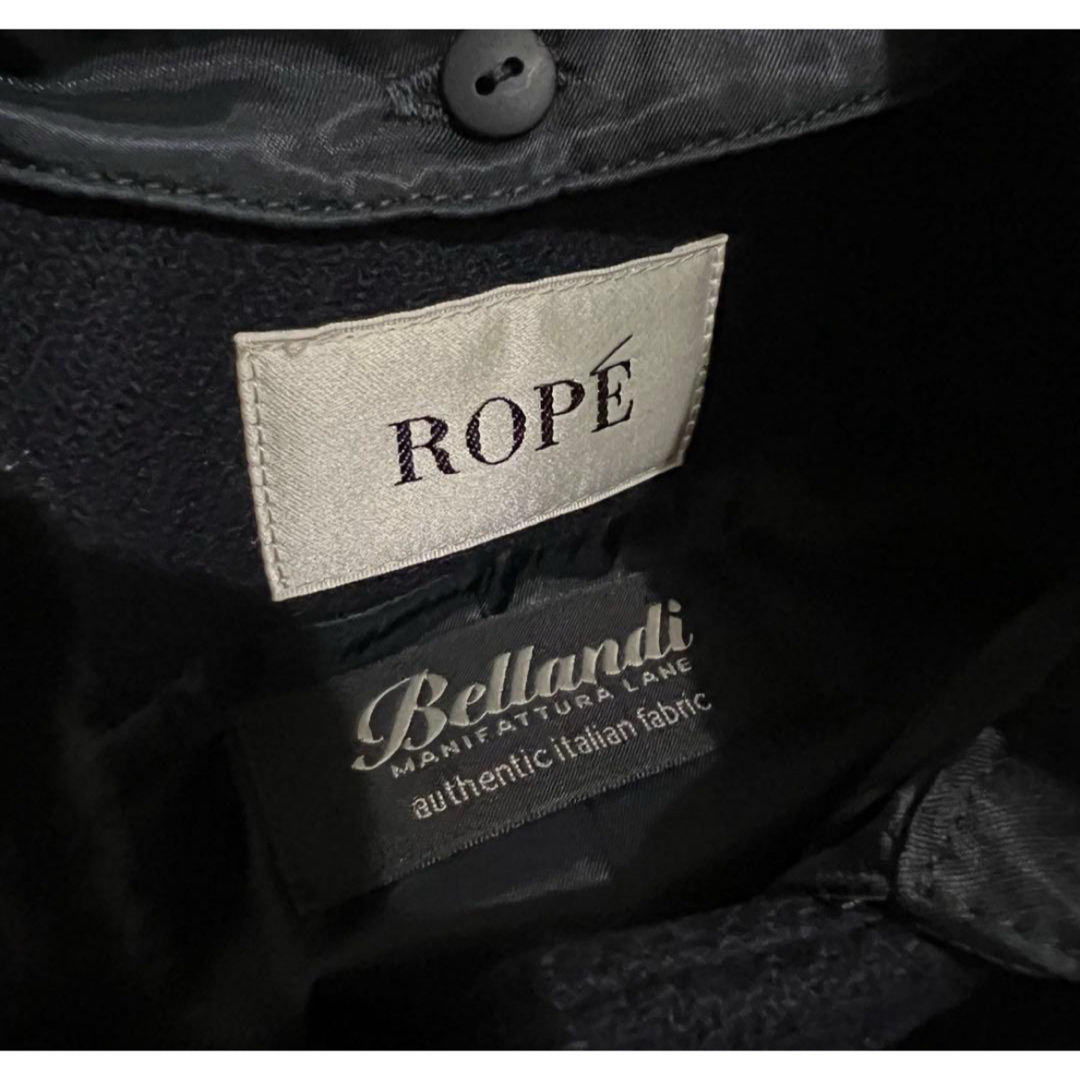 ROPE’(ロペ)のROPE 【2way】エコファー付け襟 メルトン Aライン ミドルコート レディースのジャケット/アウター(ロングコート)の商品写真