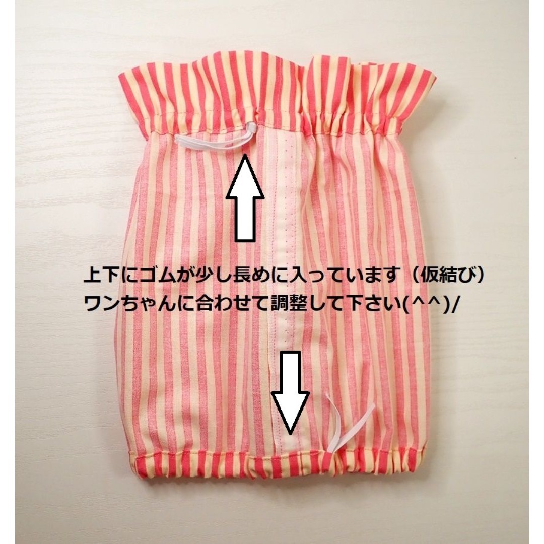 *小-24*犬用スヌード（Wガーゼ100％）フリーサイズ（ゴム調整可能）水玉 ハンドメイドのペット(ペット服/アクセサリー)の商品写真