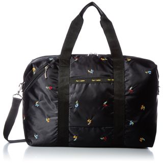 色:ブラック[パートナー] ボストンバッグ 小花刺繍 4783-96