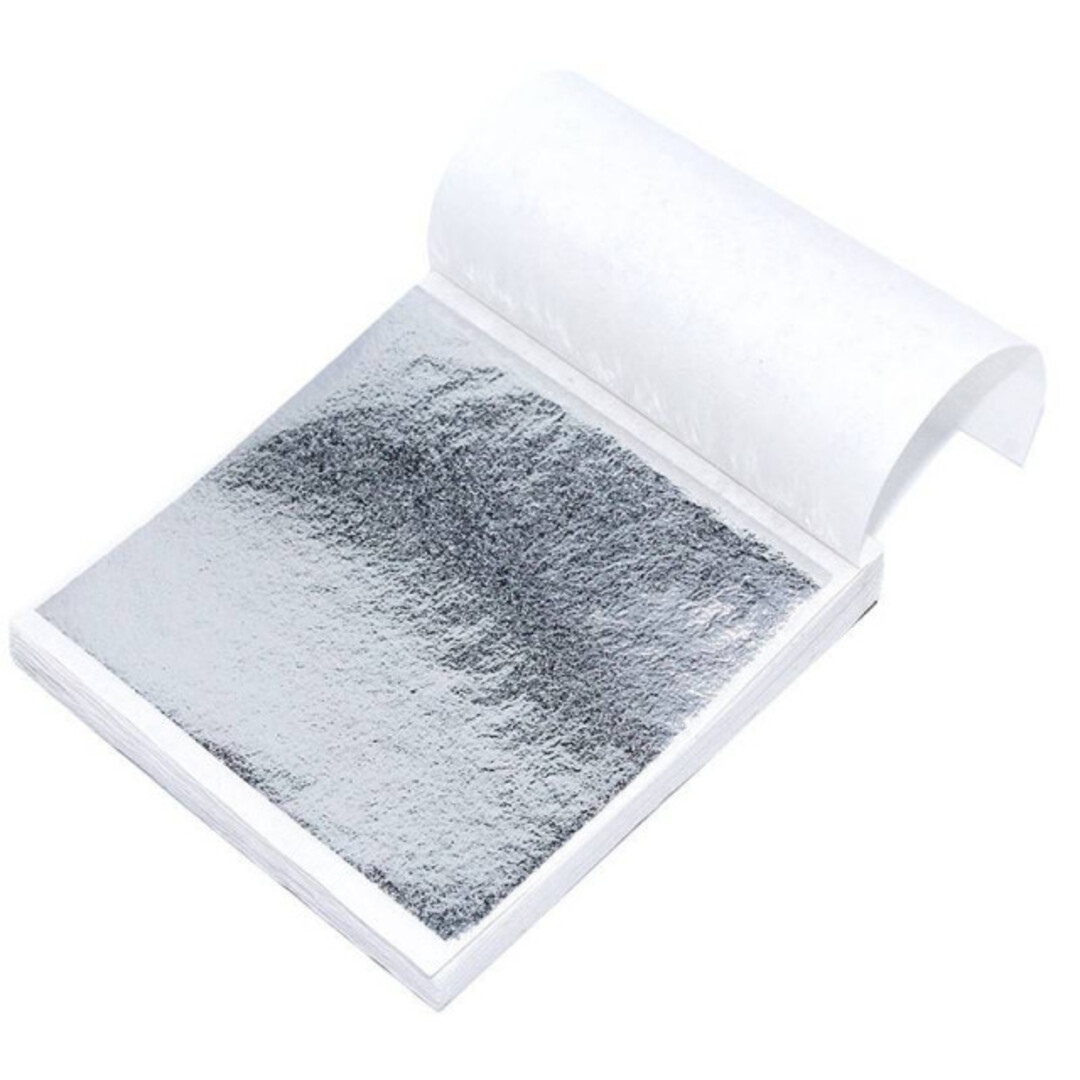 24枚セット　銀箔　金箔シート　各12枚　ヘアアレンジ　ハンドメイド　ネイル ハンドメイドの素材/材料(各種パーツ)の商品写真