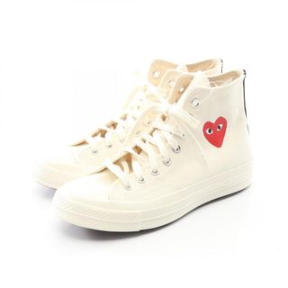 プレイコムデギャルソン PLAY COMME des GARCONS PLAY COMME des GARCONS × CONVERSE スニーカー 靴 キャンバス メンズ ホワイト系 / ブラック系 AZ-K129-001-25.5 【中古】