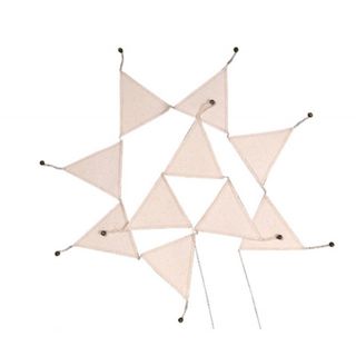 ファブリックフラッグ　ガーランド　三角旗　ファブリックガーランド　ナチュラル　布