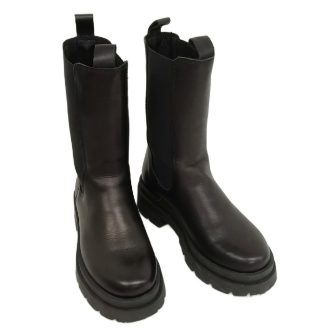 other(アザー)のエネス ENESS サイドゴアブーツ ミドル ロング 36 ブラック レディースの靴/シューズ(ブーツ)の商品写真