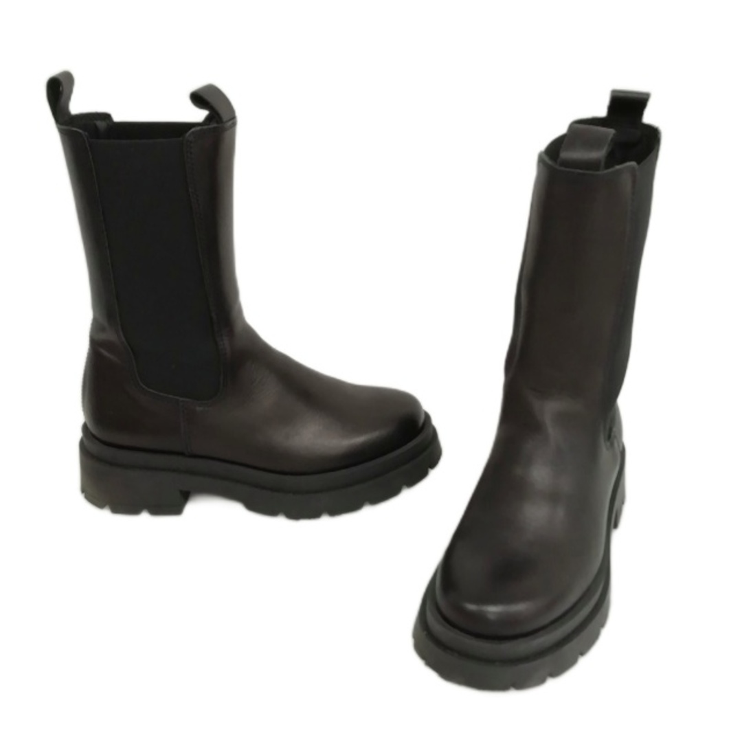 other(アザー)のエネス ENESS サイドゴアブーツ ミドル ロング 36 ブラック レディースの靴/シューズ(ブーツ)の商品写真
