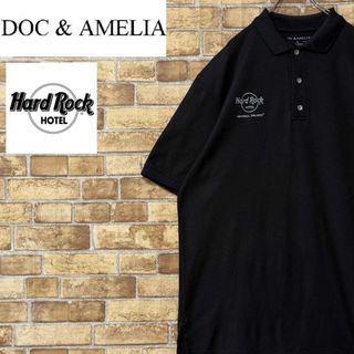 ドックアンドアメリア　ハードロックホテル　ポロシャツ　半袖　ブラック　黒　L