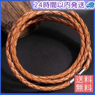 ブレスレット ブラウン 革 レザー 革 メンズ レディース ネックレス 韓国