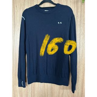 UNIQLO アニヤハインドマーチ　メリノクルーネックセーター　ネイビー 160