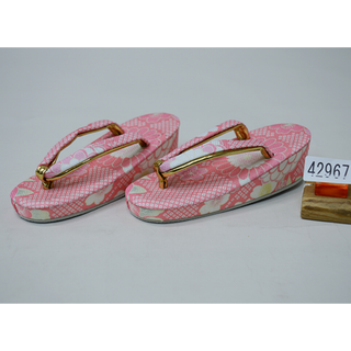 七五三 草履 単品 三歳 女児 女の子 18cm サーモンピンク NO42967