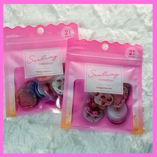 フレークシール21Pシーリングコレクション2つセットピンク系シーリング系✨