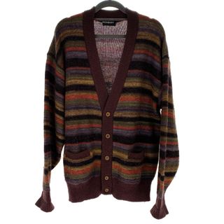 ##Yves Saint Laurent イブサンローラン カーディガン ニット ボーダー F069 883 使用感有