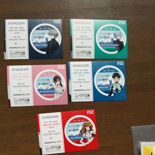 新世紀エヴァンゲリオン富士山静岡空港 コラボ非売品ステッカー5枚セット数量限定品