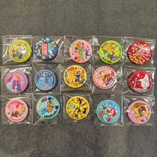 ディズニー 缶バッジ 刺繍 15個 コンプリートセット