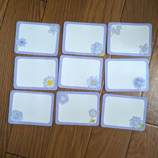 No.1470 メッセージカード フレークシール フラワー 薄紫 花 紫陽花