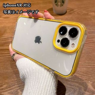 iphoneXRケース　黄色 耐衝撃 356
