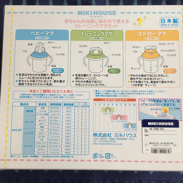mikihouse(ミキハウス)のみにーちゃん様専用 キッズ/ベビー/マタニティの授乳/お食事用品(マグカップ)の商品写真