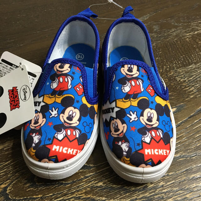 Disney(ディズニー)のミッキー スリッポン16cm キッズ/ベビー/マタニティのキッズ靴/シューズ(15cm~)(スリッポン)の商品写真