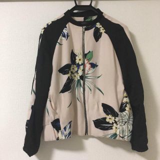 【ZARA】ザラ   花柄プリント  ブルゾン   ジャケット