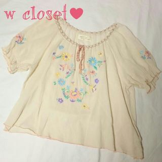 ダブルクローゼット(w closet)の♥w closet♥フラワー刺繍チュニ♥(チュニック)