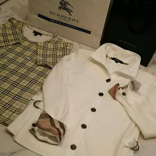 バーバリー(BURBERRY)のバーバリー コットンニットジャケット & 半袖カットソー & ショップ袋(テーラードジャケット)