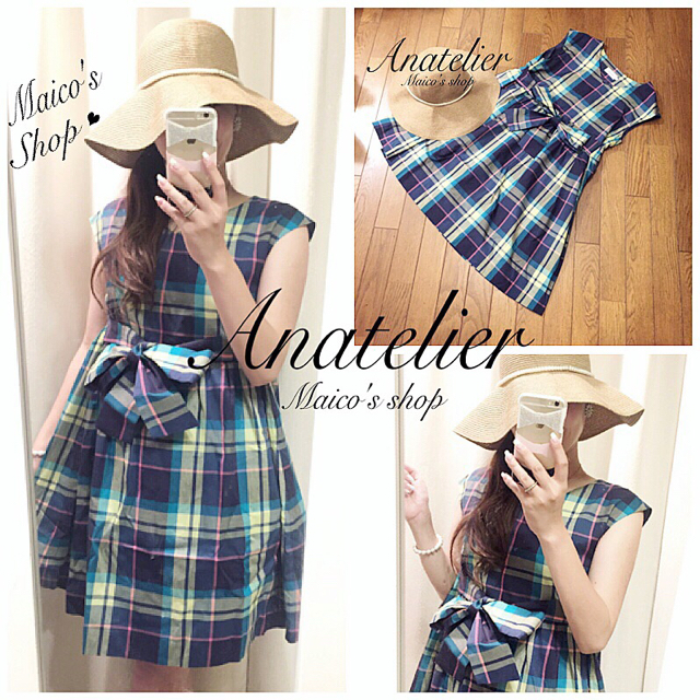 anatelier(アナトリエ)のanatelier♡チェックフレアワンピース レディースのワンピース(ひざ丈ワンピース)の商品写真