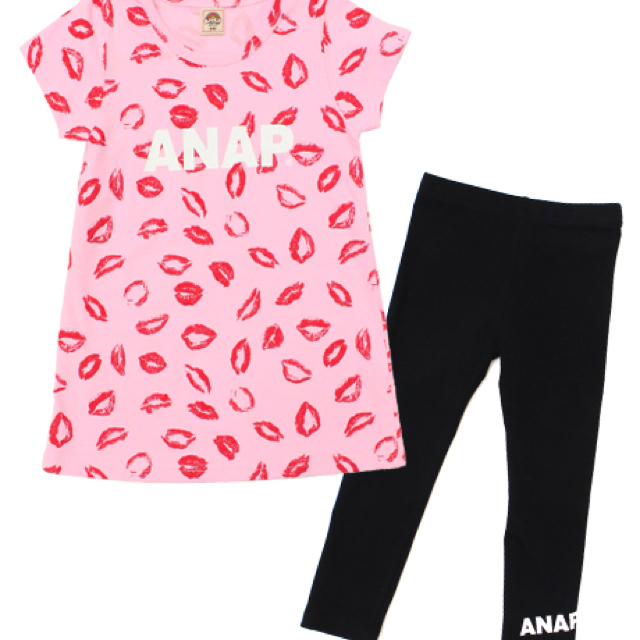 ANAP Kids(アナップキッズ)の処分価格！ANAPKIDS♡肩あきフリルミニワンピ キッズ/ベビー/マタニティのキッズ服女の子用(90cm~)(ワンピース)の商品写真