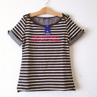 バーバリー(BURBERRY)の新品◆バーバリーブルーレーベル ボーダー 半袖 Tシャツ カットソー トップス(Tシャツ(半袖/袖なし))