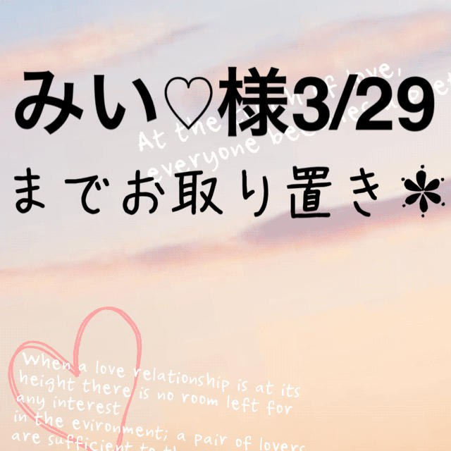 みい♡様3/29までお取り置き＊