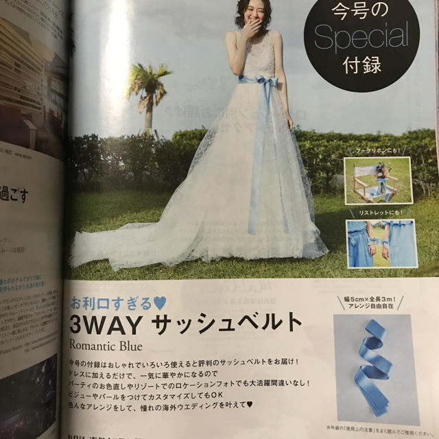 3WAYサッシュベルト レディースのフォーマル/ドレス(ウェディングドレス)の商品写真