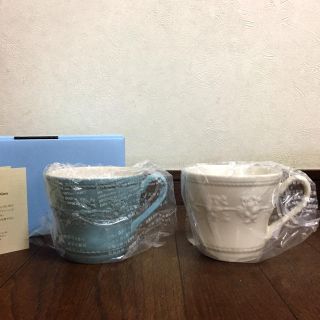 ウェッジウッド(WEDGWOOD)のウェッジウッド ペア マグカップ ブルー&ホワイト(グラス/カップ)