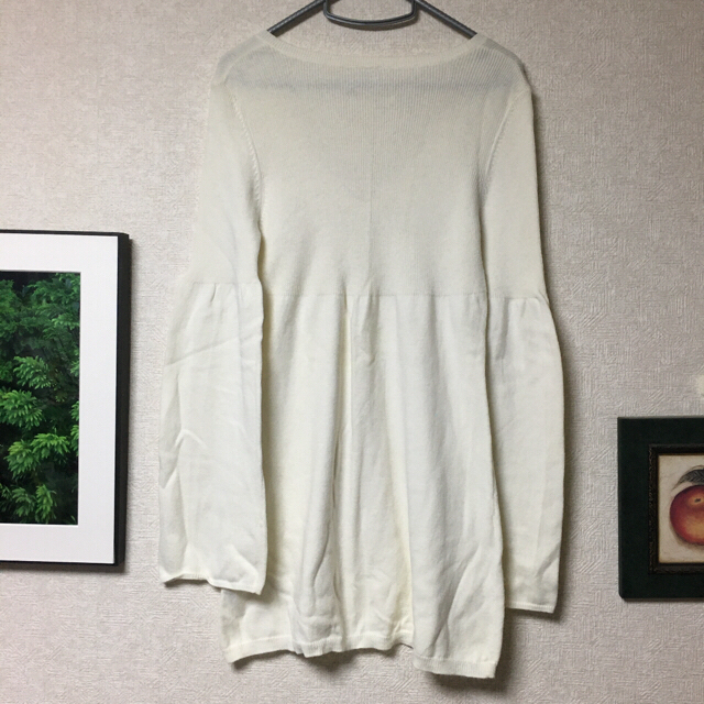 UNIQLO(ユニクロ)のユニクロ ロングセーター 白 メンズのトップス(ニット/セーター)の商品写真